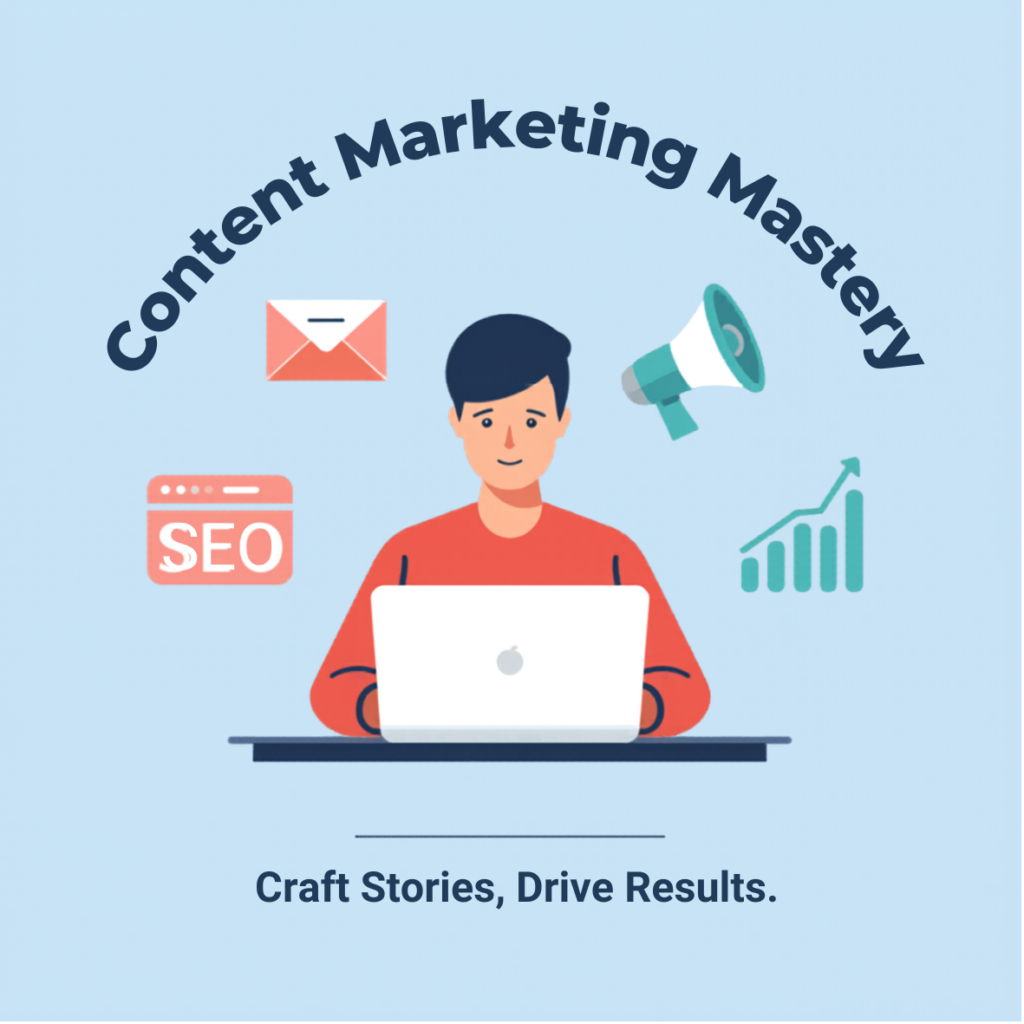 blogger writing article on laptop